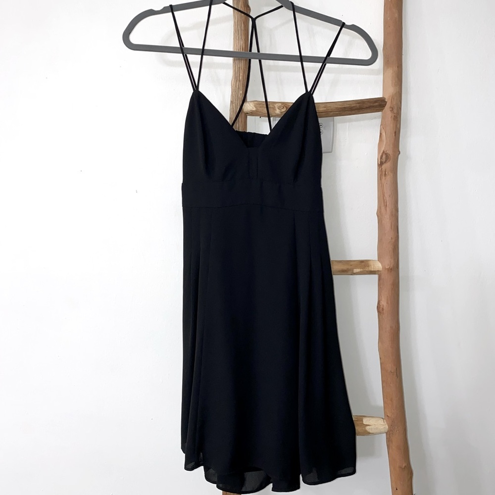 Express Black Strappy Cocktail Dress